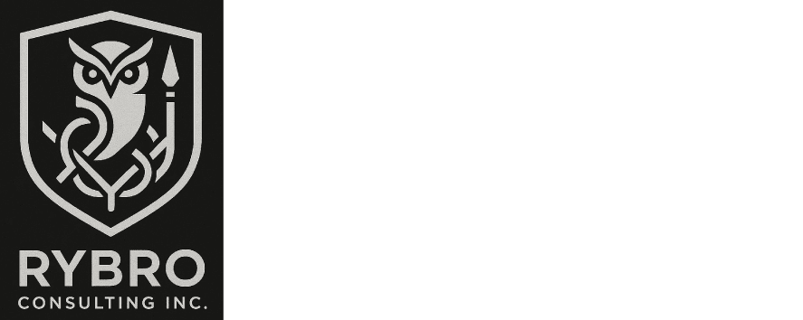 Rybro Consulting logo with owl emblem