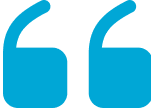 Blue quotation marks on a black background.